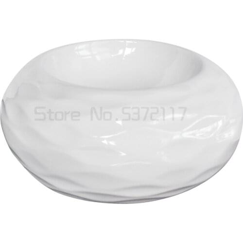 Nordic Creative Round Ceramics Pasta Dish Deep Dish Straw Hat Tray Soup Tray White Household Decoration Tableware
