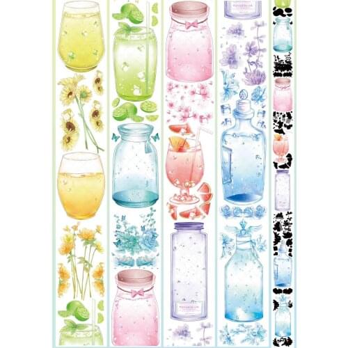 Fairy Plant Bottle2 Washi Tape Bullet Journal Masking Tape Adhesive Tape DIY Scrapbooking Washi Stickers