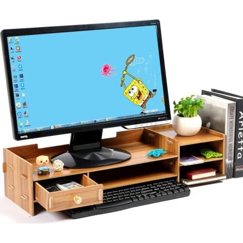 Desktop TV cabinet computer monitor screen increased shelf desk storage box drawer rack shelf keyboard shelf