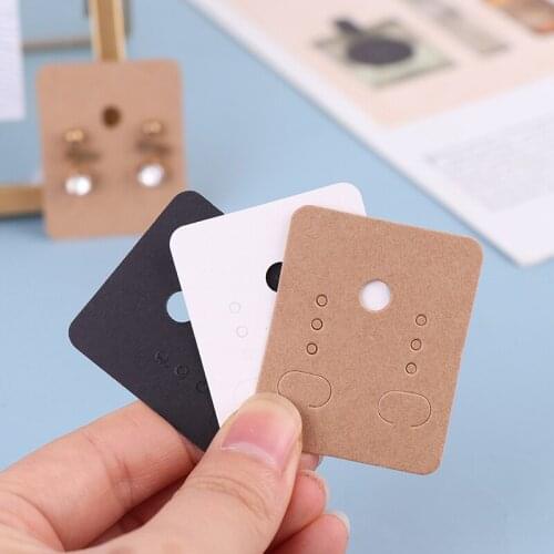 Cheap 50pcs Earrings Necklaces Display Cards for Jewelry Box Packaging Cardboard Hang Tag Card Ear Studs Paper Card Jewelry DIY