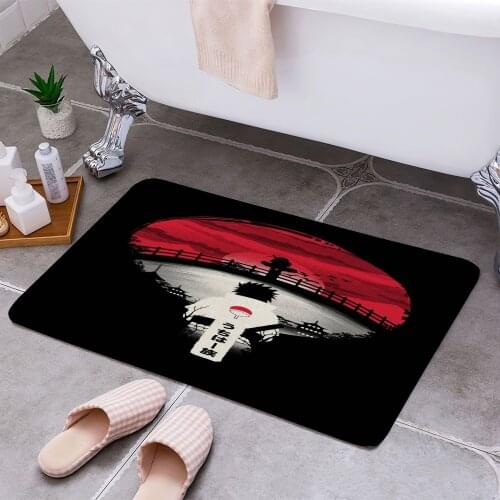 Uchiha Night Anti-slip Doormat Vacuuming Water Absorbing Kitchen Bedroon Bath Floor Mats Home Entrance Home Decora