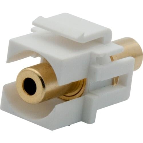 New style keystone 3.5mm stereo audio connector with golden plate