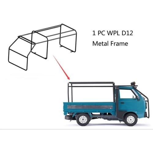 DJ WPL D12 Upgrade Truck Accessories Metal Roll Cage Rear Bucket Metal Frame RC Car Accessories rc carros