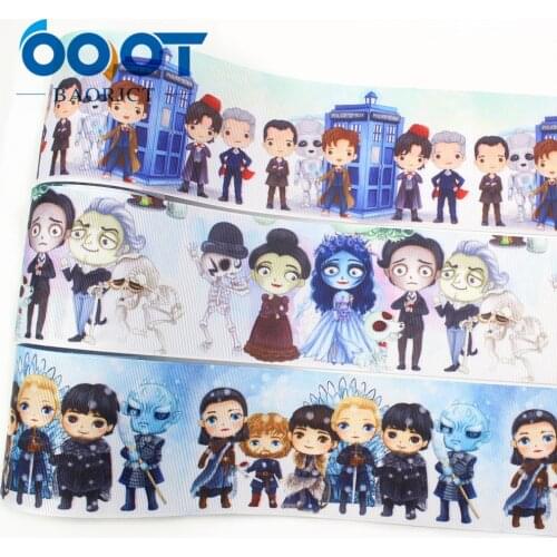 OOOT BAORJCT I-19921-2258,75mm 10yards Halloween cartoon grosgrain Ribbons,bow cap accessories and decorations,DIY handmade