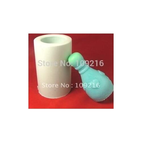 Wholesale!!!New 3D Bowling (LZ0024) Silicone Handmade Candle Mold Crafts DIY Mold