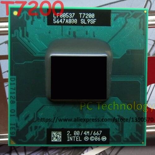 Original Intel Core2 Duo Processor T7200 CPU (4M, 2.00GHz, 667MHz) Socket 479 support 945 free shipping ship out within 1 day