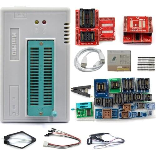 Newest V10.41 Minipro TL866II Plus USB Programmer Support 16000+IC SPI Flash NAND EEPROM MCU PIC AVR High Quality