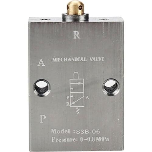 S3B-M5/06/08 M5 1/8" 1/4"BSP 2 Position 3 Port Pneumatic Air Mechanical Valve