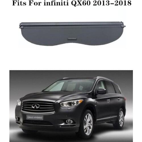 High Qualit Car Rear Trunk Cargo Cover Security Shield Screen Fits For infiniti QX60 2013 2014 2015 2016 2017 2018(black, beige)