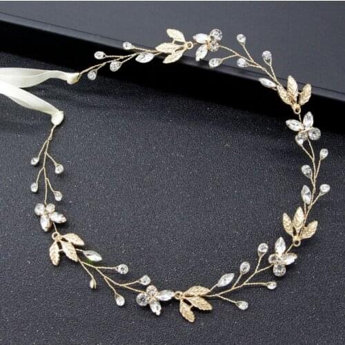 New Fashion Bride Accessories Hair Chain Headpiece Bridesmaid Hairwear Crystal Headband Wedding Party Prom hair Jewelry
