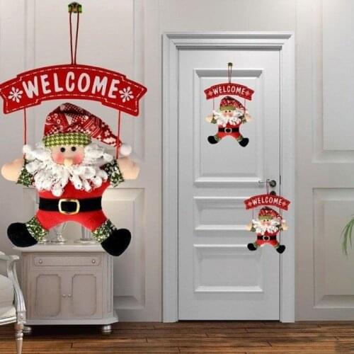 Family Merry Christmas Ornament Decoration Garland New Year Noel Porch Sign Christmas Door Decoration Hanging Cloth Navidad Gift