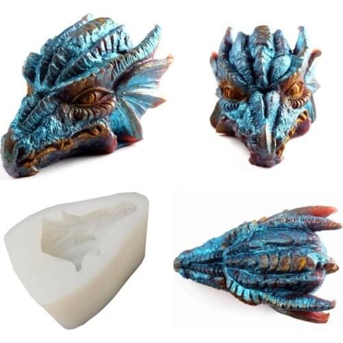 Dragon Shape Candle Silicone Mold Sugar Craft Cake Decorating Tools Fondant Food Grade Pastry Resin Mold Kitchen Accessories