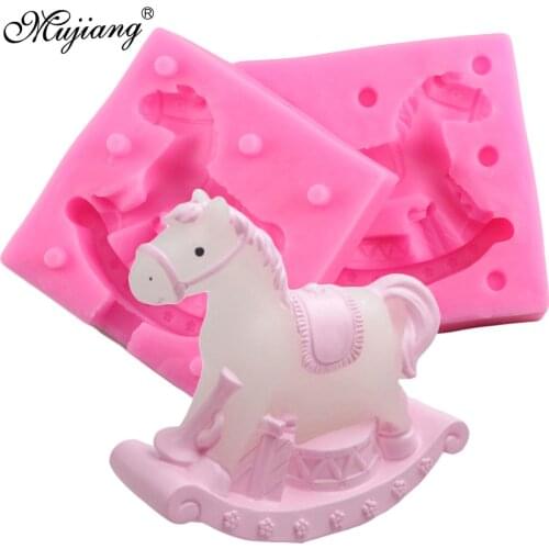 Baby Party Carousel Silicone Mold Cake Decorating Tools Resin Clay Soap Candle Molds Fondant Chocolate Candy Cake Baking Mould