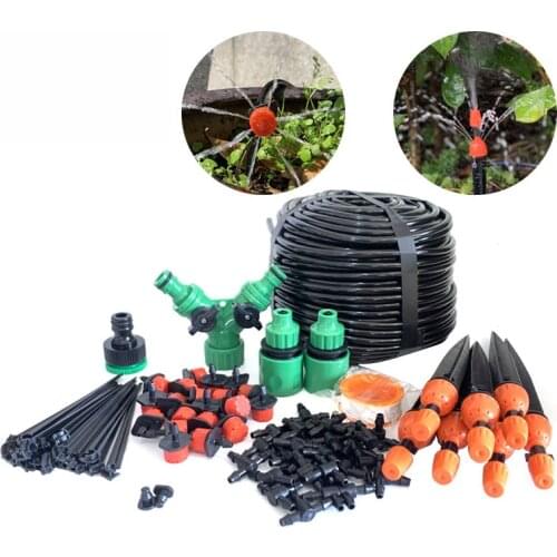 Garden Irrigation System,Drip Irrigation Kit,Distribution Tubing Watering Drip Kit Automatic Irrigation Equipment for Garden