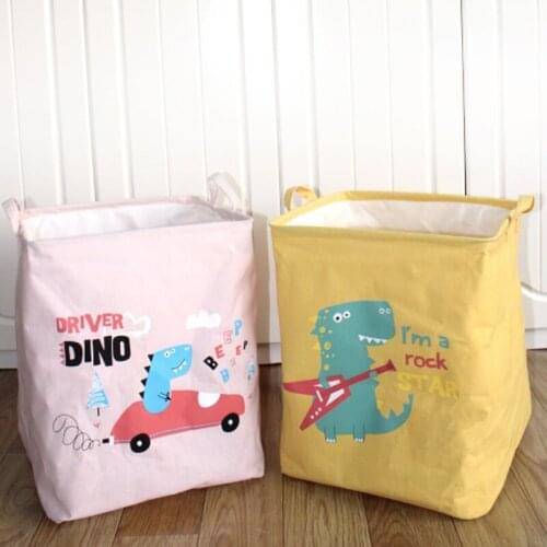 Folding Beam Mouth Dirty Clothes Basket Dirty Clothes Basket Cartoon Fabric Childrens Toy Storage Basket Laundry Storage Bucket