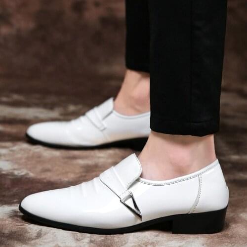 Sooneeya Men's Patent Leather Shoes