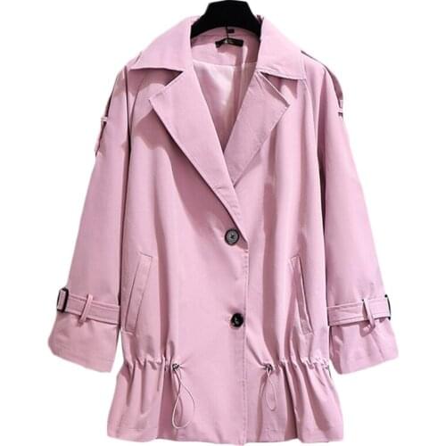 New Autumn Winter Trench Coat Women Overcoat Casual Outerwear Plus size Female Coats Windbreaker Top Work clothes 5XL 6XL F976