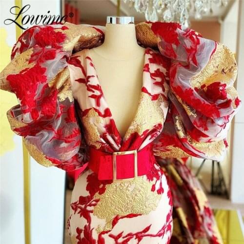 Dubai Mermaid Evening Dresses Formal Women Evening Wear 2020 Arabic Muslim Party Gowns Long Celebrity Dresses Robe De Soiree