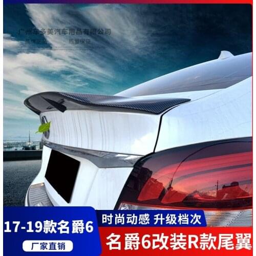 For Morris Garages MG6 high quality Carbon Fiber rear boot Wing Spoiler Rear Roof Spoiler Wing Trunk Lip Boot Cover