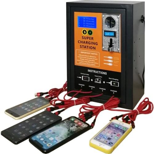 2021 New Products Coin-Operated 3-in-1 Charging Cable Cellphone Charger in Public Place