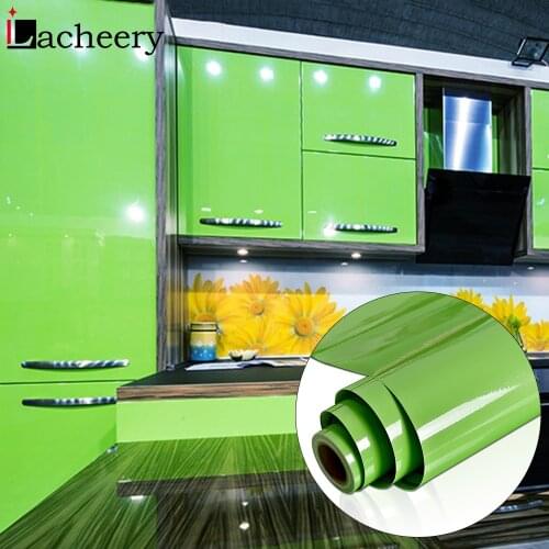 Glitter Green Decorative Wallpaper PVC Self Adhesive Stickers Furniture Renovation Film Kitchen Cabinet Waterproof Contact Paper
