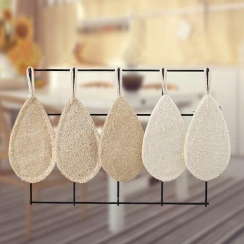 2 Pcs Natural Loofah Dishwashing Cloth Kitchen Pot Bowl Dish Cleaning Cloth Clean Scrubber Sponge Brushes New Arrivals
