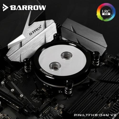 Barrow LTFHB-04N-V2, For Intel Lga115x CPU Water Blocks Mirror Extreme, LRC RGB v2 Acrylic Microcutting Microwaterway