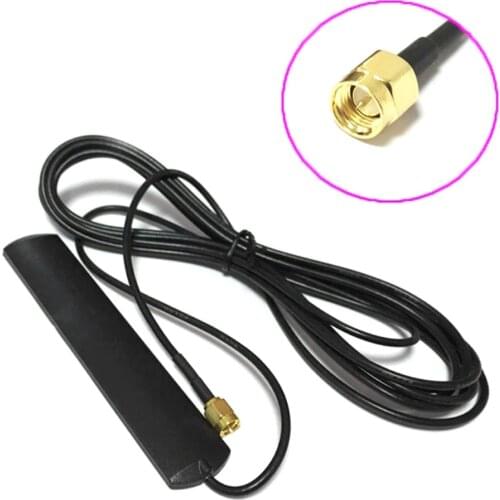 Free Shipping 10pcs 5Dbi Sma Male Plug Connector 3G Antenna 3M 800 - 2170Mhz Sticker Car Aerial