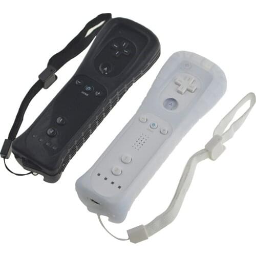 Wireless Remote Gamepad Controller Joystick For Nintend Wii Without Motion Plus+Silicone Case + Hand Strap For Nintend For Wii
