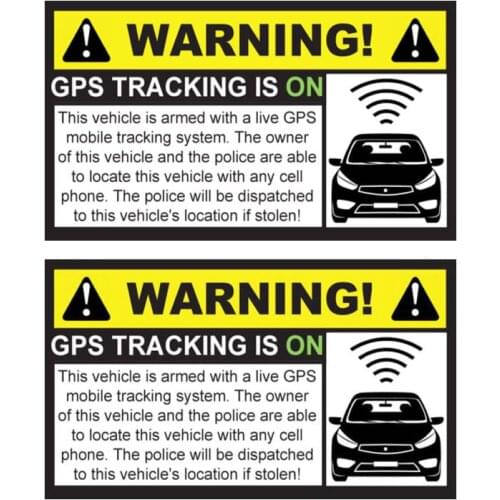 CDCOTN Car Safety Reflective Sticker GPS Tracking Protecte Motorcycle Anti-theft Decals Waterproof Auto Car Stickers Car Styling