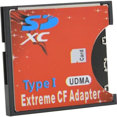 CHIPAL High Speed UDMA SD to CF Card Adapter SDHC SDXC to 3.3mm Standard Compact Flash Type I Memory Card Reader Converter