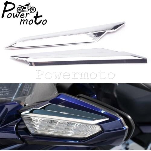 ABS Plastic Chrome Motorcycle Rearview Mirror Accent Side Mirror Trim Decorative Covers For Honda Gold Wing GL1800 2018-2020