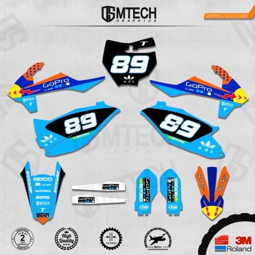 DSMTECH Customized Team Graphics Backgrounds Decals 3M Custom Stickers For 2018 2019 2020 SX85 001