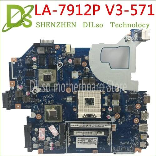 KEFU LA-7912P Motherboard fit For ACER Aspire E1-571G V3-571G V3-571 Motherboard Q5WVH LA-7912P HM77 GT630M Test original