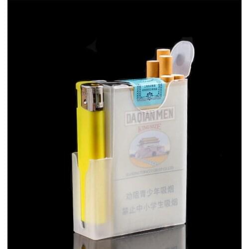 Creative Plastic Cigarette Case, Transparent, Soft Pack, 20 Cigarettes, Pressure-proof Container tool Variety of choices