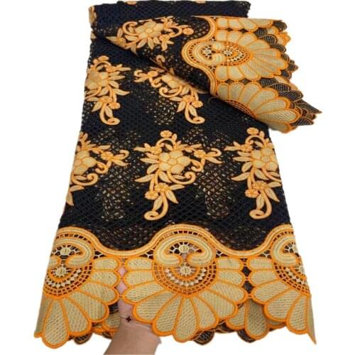 SJ Lace High Quality African Cord Lace Fabric Africain Guipure Nigerian Water Soluble Lace Fabric For Women Wedding Dress j5-86