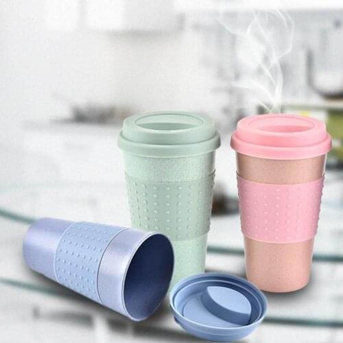 New 1PC 350ml Portable Coffee Milk Juice Tea Mug Cup with Cover Home Office Drinkware