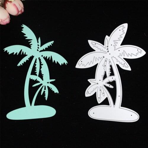 KSCRAFT Coconut Tree Metal Cutting Dies Stencils for DIY Scrapbooking/photo album Decorative Embossing DIY Paper Cards