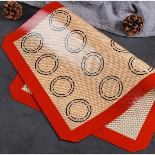 Kitchen Silicone Macaron Baking Mat - for Bake Pans - Macaroon/Pastry/Cookie Making - Professional Grade Nonstick Baking Mat