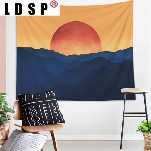 LDSP Japan Fujiyama Sunset Tapestry Wall Hanging Covering Rug Background Cloth Beach Mat Blanket Art Bedroom Dorm Home Decor