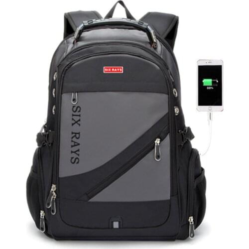 SIXRAYS 2020 Male Multifunction USB Charging Fashion Business Casual Tourist Anti-theft Waterproof 15.6 Inch Laptop Men Backpack