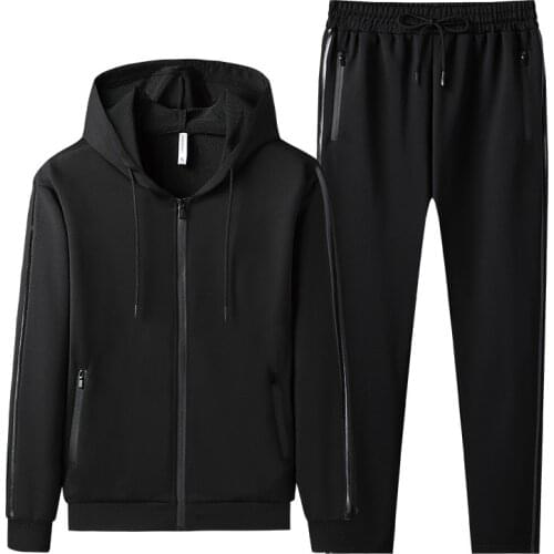 Spring Men Tracksuit Streetwear Casual Mens Set 2021 Hoodies Sportswear Mens Two Pieces Set Zipper Jacket+Pants Sports Suit2021