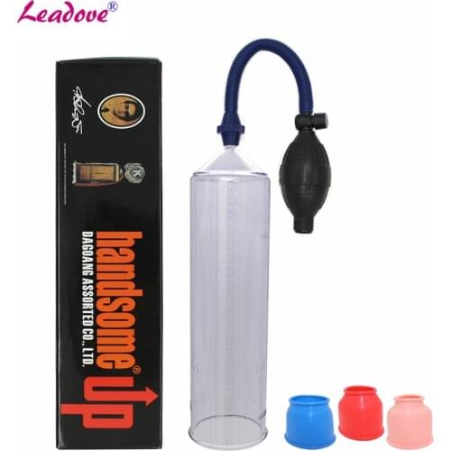 Penis Pump Handsome Up Penis Enlargement Vacuum Pump Penis Extender Enlarger Enhance Sex Toys Products for Man YS0135