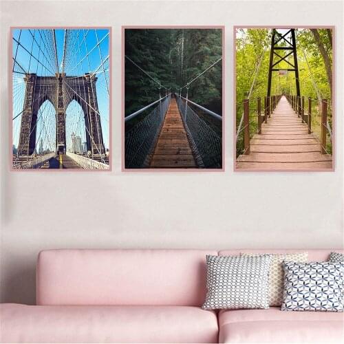 Wall Painting Architect Boat Modern Landscape Poster brooklyn Bridge Decoration Painting For Living Room Home Decor Art Print