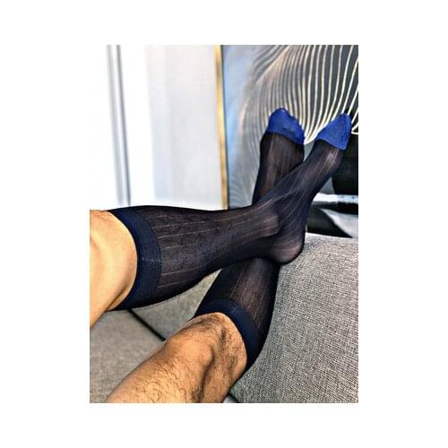 Fashion Black Blue Solid Socks Gay Sexy Men Sports Male Crew Streetwear Uniform Sock Comfortable Socks