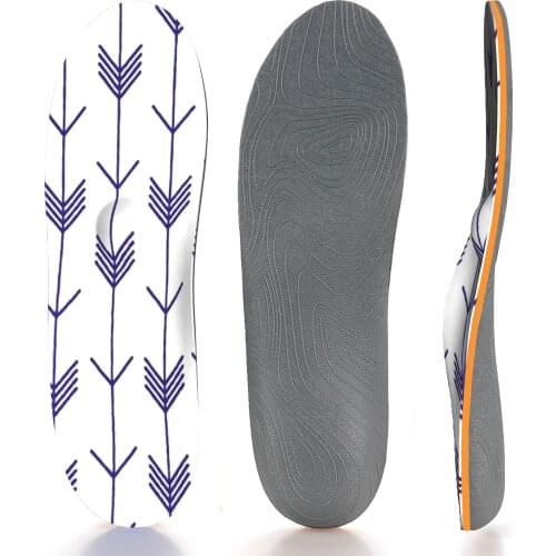 EVA-orthotic Insoles High Arch Support Fascitis Plantar Del Pie Memory Foam Running Athletic Shoe Insoles Women 3CM
