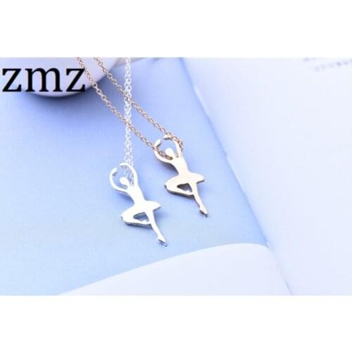 50pcs/lot European/US Popular Ballet Girl Minimalist Pendant Lovely Cute Sports Jewelry Hot Selling Fashion Gift