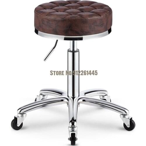Beauty Stool Beauty Salon Dedicated Pulley Chair Large Work Stool Lifting Rotating Manicure Hairdressing Barber Stool