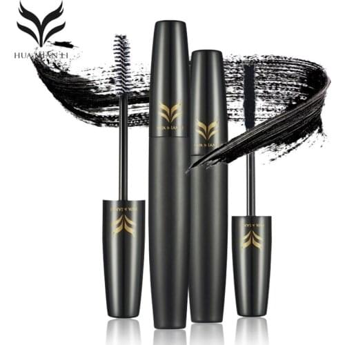 3D Mascara Curling Thick Eyelash Enhance Natural Fiber Combination Professional Eyes Makeup Black Paste With Cosmetic Dry Fiber