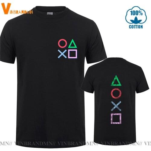 Vintage PS Logo T shirt Xbox Video Game Play Station T-shirt Streetwear Retro PS1 PS2 PS3 PS4 PS5 Gamer gift HipHop Tee